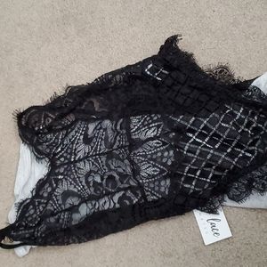 NWT small black lace bodysuit
